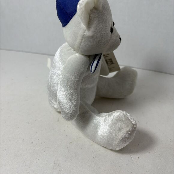 Greenbriar‎ Plush Hanukkah Bear White Yamaka Star of David Blue Tag G1 - Picture 5 of 11